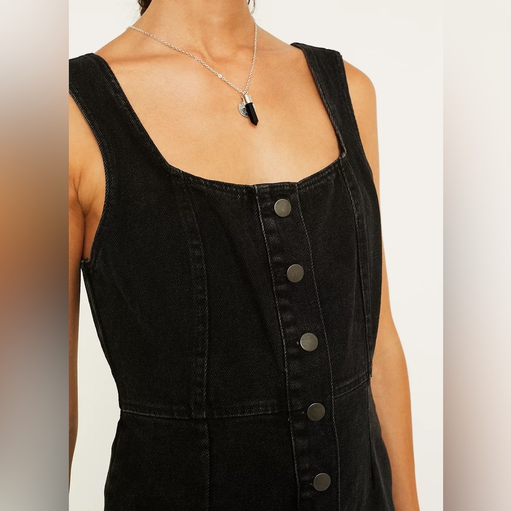 Urban Outfitters UO Black Button-Through Denim
Mini Dress - Picture 4 of 16